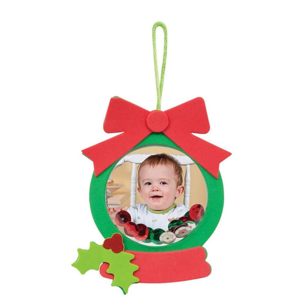 Snow Globe Photo Ornament Craft Kit - Makes 24